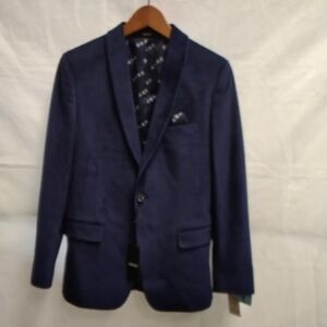 Boy's Navy Blazer - Classic Single-Breasted Suit Jacket